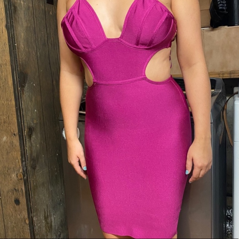 Fashion nova fuchsia dress